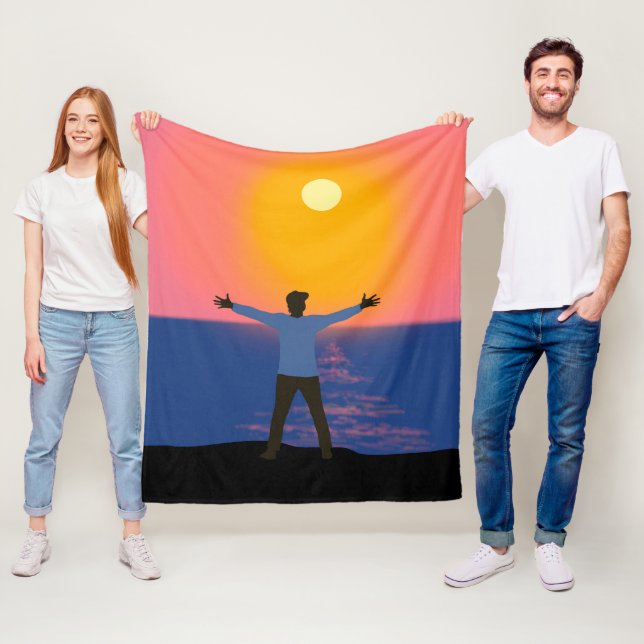 Greeting to the Sun   Fleece Blanket (In Situ)