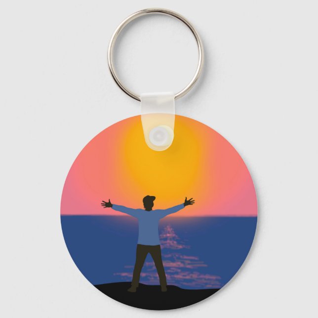 Greeting to the Sun  Key Ring (Front)