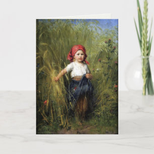 Greetingcard With Heinrich Hirt Painting Card