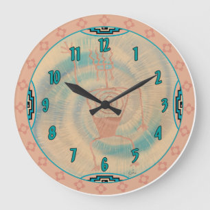 Greetings Across Time Large Clock