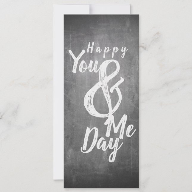 Greetings anniversary in chalkboard look (Front)