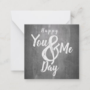 Greetings anniversary in chalkboard look card