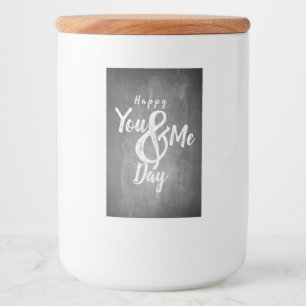 Greetings anniversary in chalkboard look food label