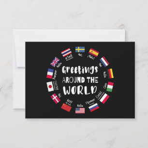Greetings around the world, Hello in all languages Invitation