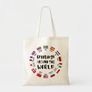 Greetings around the world, Hello in all languages Tote Bag