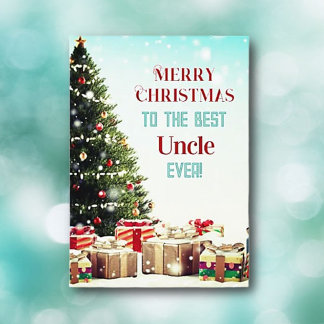 Greetings! Best Uncle Merry Christmas Card