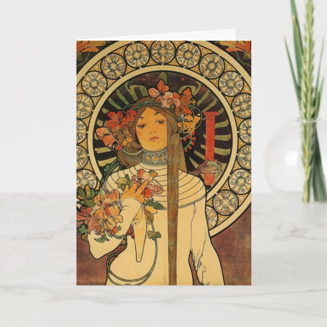 Greetings Card - Czech Art Nouveau (Front)