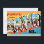 Greetings Dover Delaware  Postcard<br><div class="desc">A colourful retro postcard greeting from Dover,  Delaware repurposed!</div>