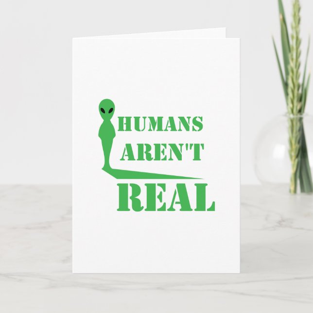 Greetings Earthling Alien Peace  Funny Birthday Card (Front)