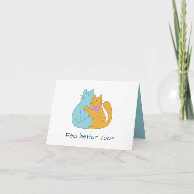 Greetings Feel Better Soon, Custom Text Holiday Card (Front)