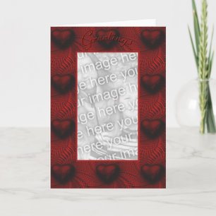 Greetings for a heart holiday card