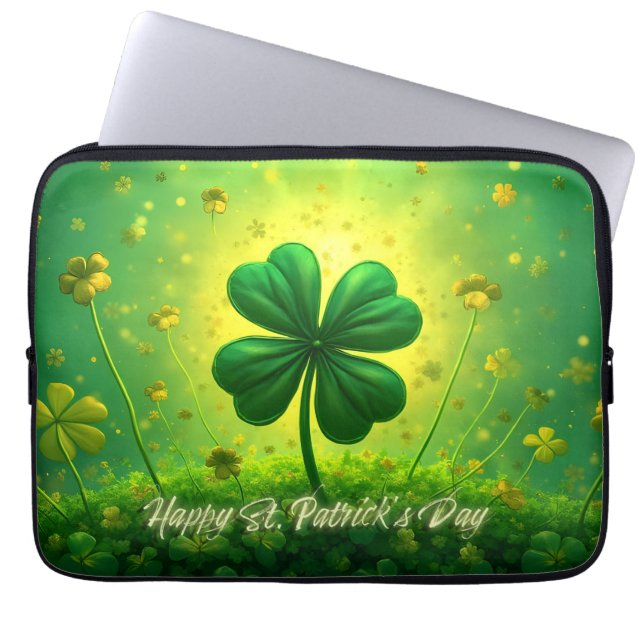 Greetings for St. Patrick's Day Laptop Sleeve (Front)