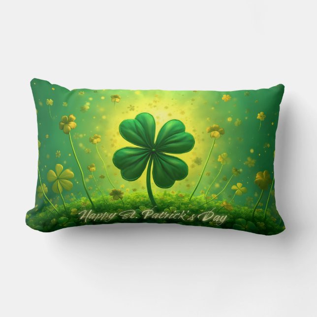 Greetings for St. Patrick's Day Lumbar Cushion (Front)