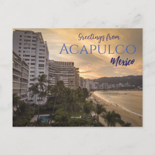 Greetings from Acapulco Mexico Postcard Scenic