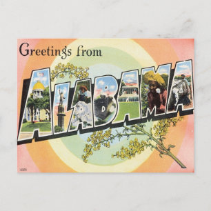 Greetings From Alabama Postcard