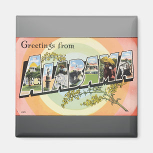 Greetings From Alabama, Vintage Magnet