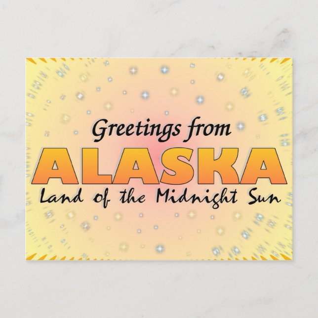 Greetings from Alaska Postcard (Front)