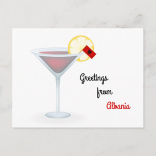 Greetings From Albania Cocktail Holiday Card