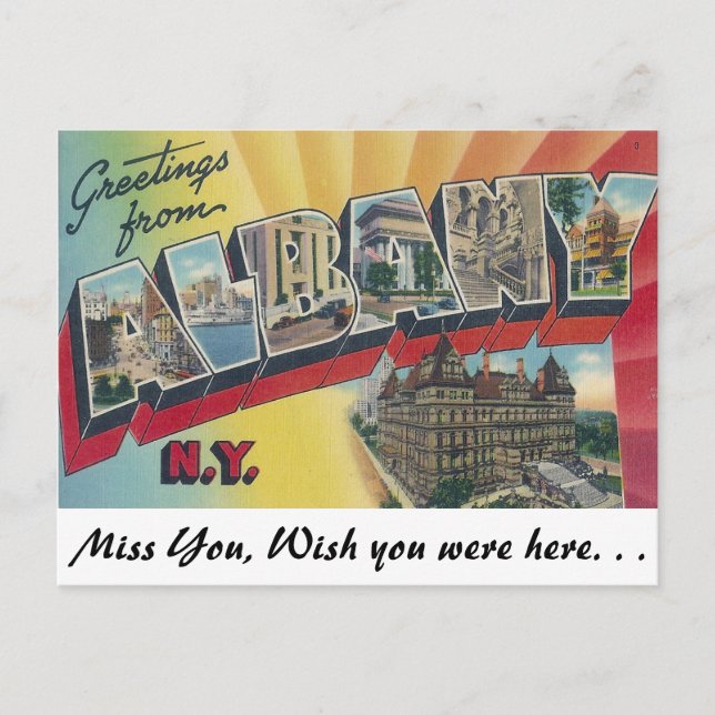 Greetings from Albany, New York Postcard (Front)