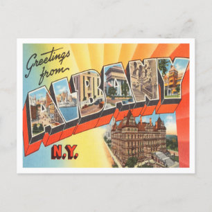 Greetings from Albany, New York Vintage Travel Postcard