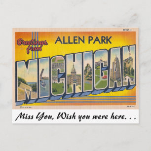 Greetings from Allen Park, Michigan Postcard