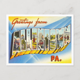 Greetings from Allentown, Pennsylvania Travel Postcard