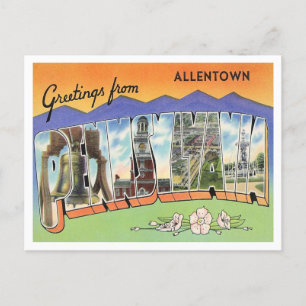 Greetings from Allentown, Pennsylvania Travel Postcard