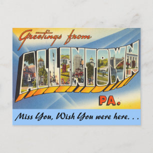 Greetings from Allentown Postcard
