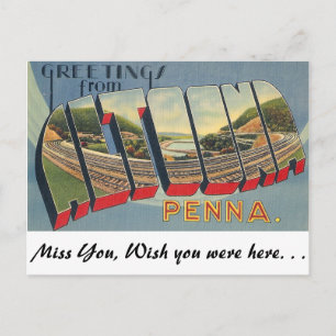 Greetings from Altoona, Pennsylvania Postcard