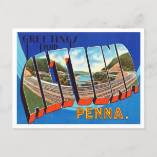 Greetings from Altoona,  Pennsylvania Travel Postcard