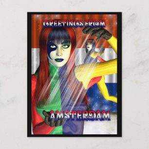 Greetings from Amsterdam Holland Postcard