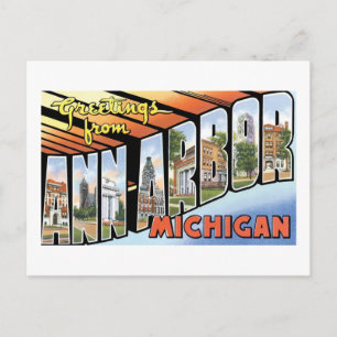 Greetings from Ann Arbor, Michigan Postcard