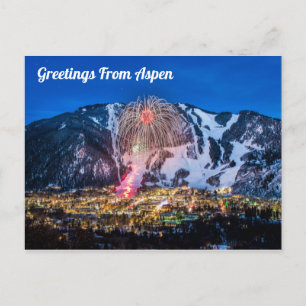 Greetings From Aspen Postcard