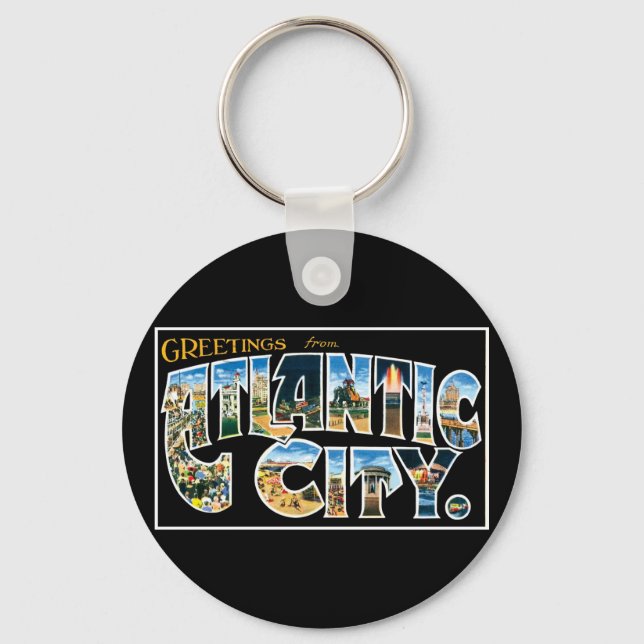 Greetings from Atlantic City! Key Ring (Front)