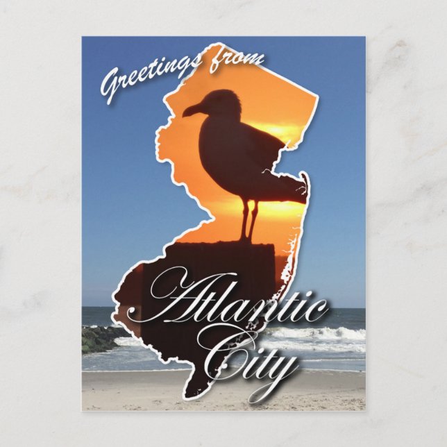 Greetings from Atlantic City Postcard (Front)