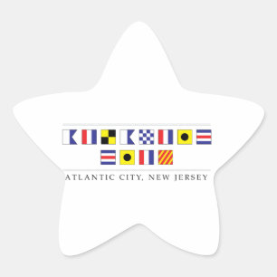 Greetings from Atlantic City Star Sticker