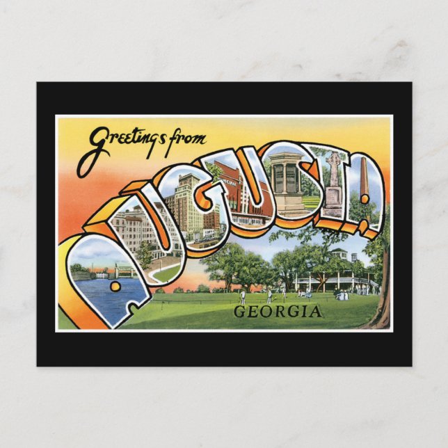 Greetings from Augusta, GA! Postcard (Front)