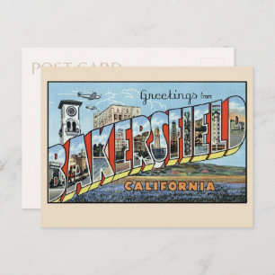 Greetings from Bakersfield, California Vintage Postcard