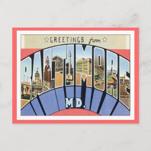 Greetings From Baltimore Maryland Postcard