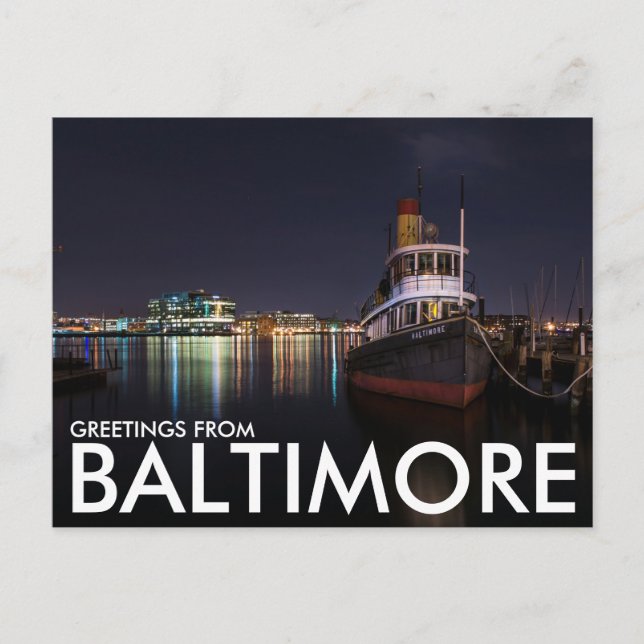 Greetings from Baltimore, Maryland, USA Postcard (Front)