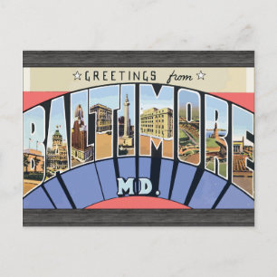 Greetings From Baltimore Md., Vintage Postcard