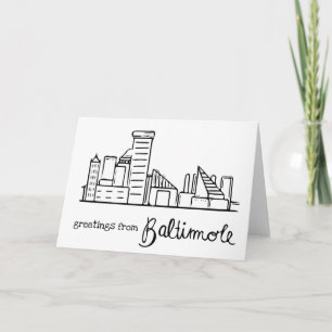 Greetings from Baltimore  - Original Art Card