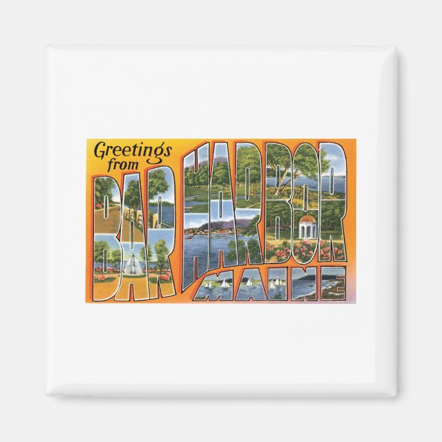Greetings from Bar Harbour, Maine Magnet (Front)