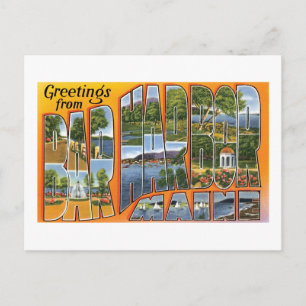Greetings from Bar Harbour, Maine Postcard