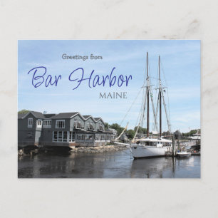 Greetings from Bar Harbour Maine Postcard