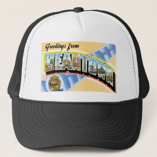 Greetings from Beantown! Vintage Post Card Trucker Hat