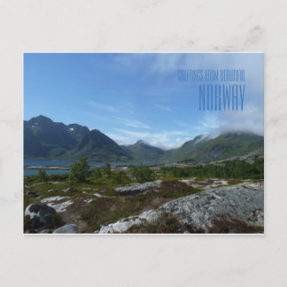 Greetings from beautiful Norway photo card Lofoten