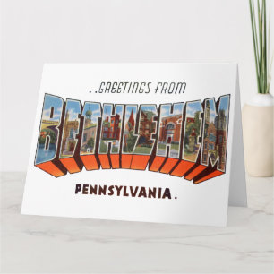 Greetings from Bethlehem Pennsylvania Card