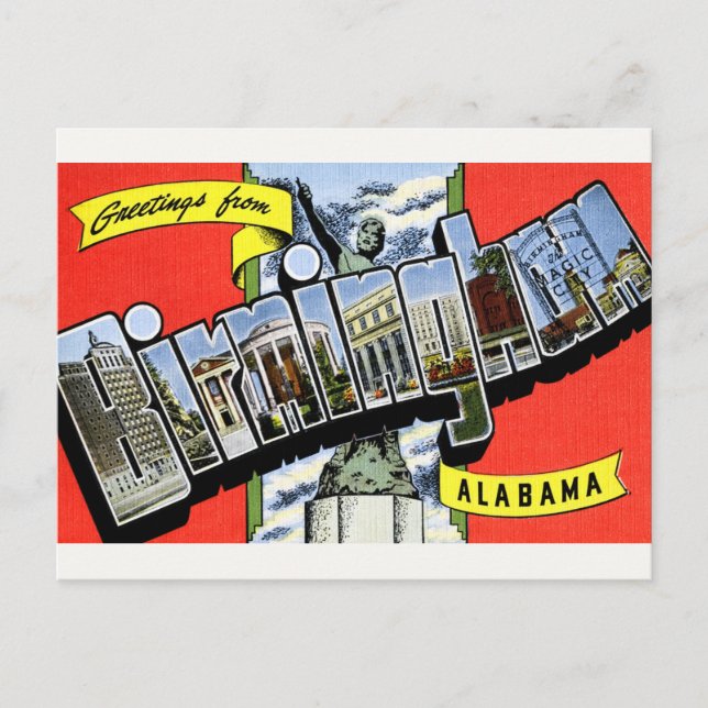Greetings from Birmingham, AL Postcard (Front)