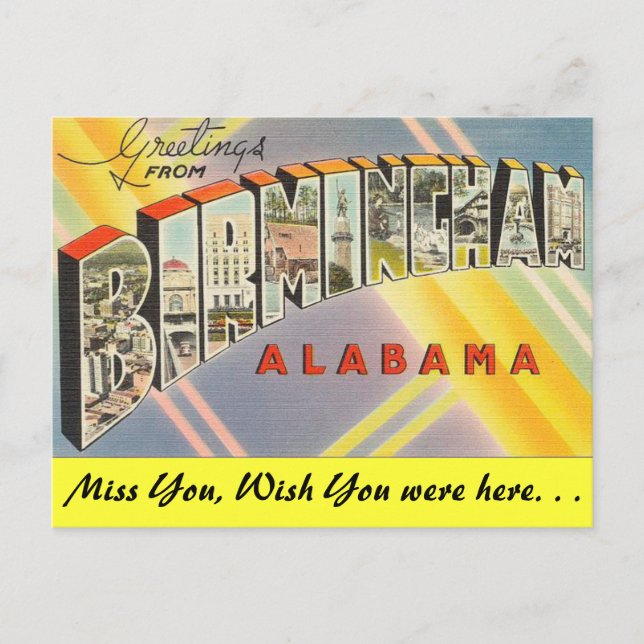 Greetings from Birmingham Postcard (Front)